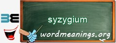 WordMeaning blackboard for syzygium